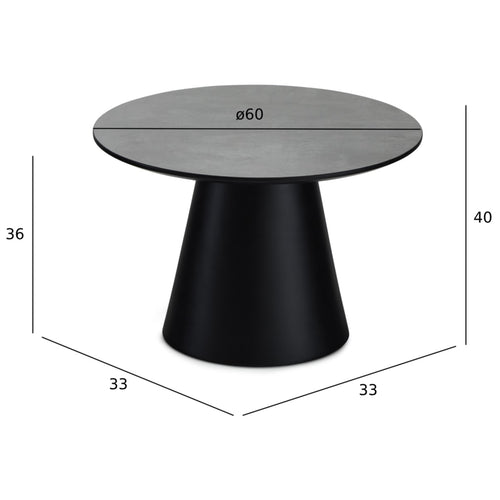 Furnhouse ronde salontafel Tango - Donkergrijs - Ø 60 cm