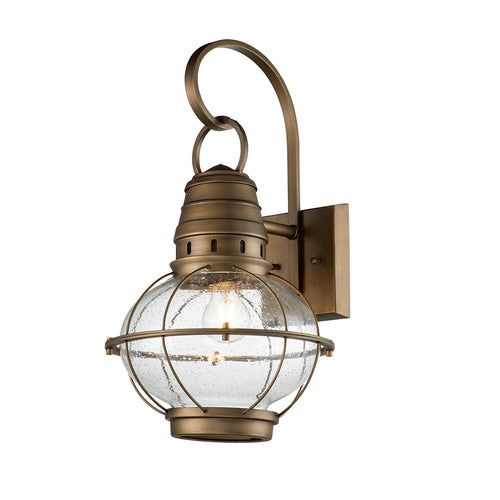 Elstead Kichler Bridgepoint Outdoor Wandlantaarn Natuurlijk Messing, IP44