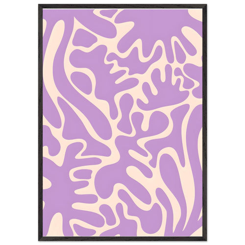 Artfulprints Poster met Lijst Matisse – Purple flora   - 70x100 cm - Paars
