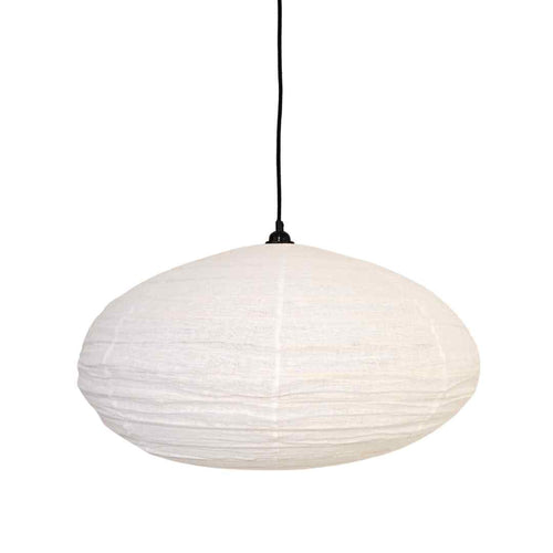 MÔMÉ Hanglamp Ellips - off white - linnen - XL - Ø 60 cm / H 30 cm - vtwonen shop