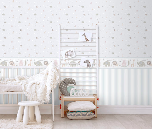 Sanders & Sanders behang dieren grijs - 53 cm x 10 m - 640561