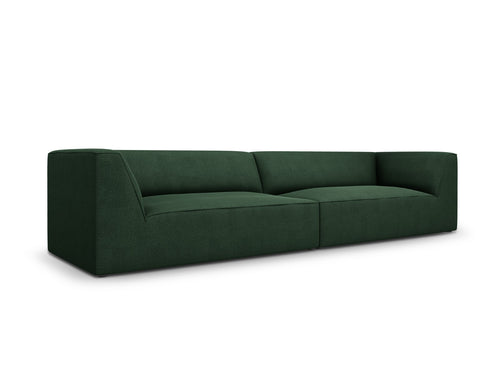 Micadoni Bank Ruby 4-zits, structurele stof, groente - 93x302x69cm