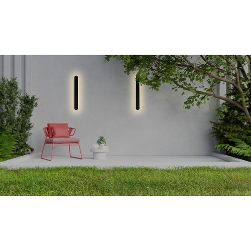 Searchlight Bordo LED Buiten Wandlamp, Lengte 600mm, Zwart
