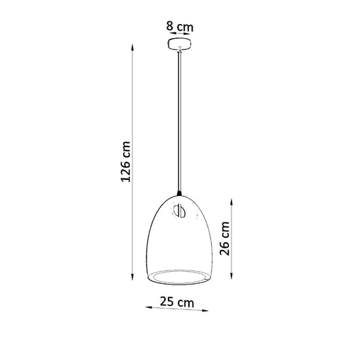 Sollux Lighting Keramische hanglamp BUKANO - 25x25x126cm