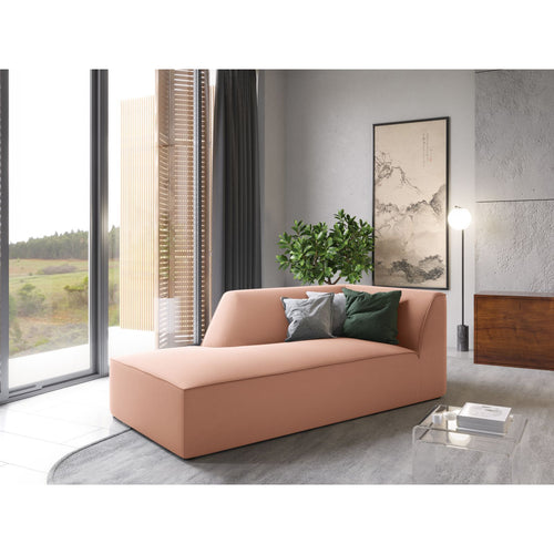 Cosmopolitan Design - Ligstoel links Siena flueel roze - 181x93x69cm