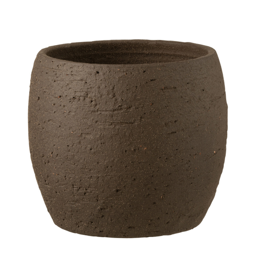 J-Line bloempot Enya - keramiek - bruin - large - Ø 24 cm - vtwonen shop