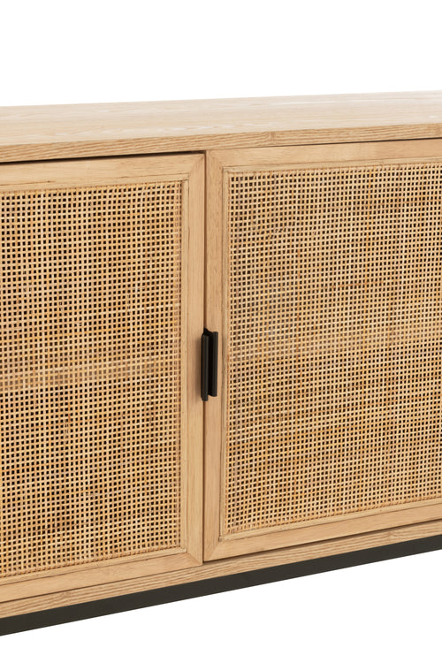 J-Line kast Vierkant - hout/metaal - naturel/zwart - large - vtwonen shop