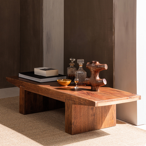 WOOOD salontafel Eron - Acaciahout - Bruin - 32x152x48