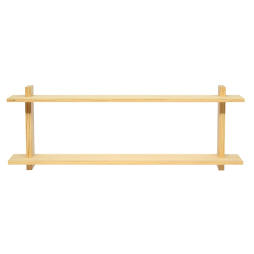 Naan Furniture Wandplank Soller - Natuurlijk ongelakt massief - Dubbel - 90 cm - vtwonen shop