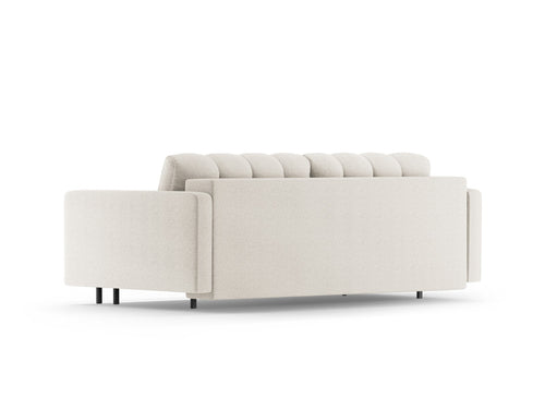 Cosmopolitan Design Slaapbank met opbergdoos Bali 3-zits, structurele stof lichtbeige - 84x222x105cm