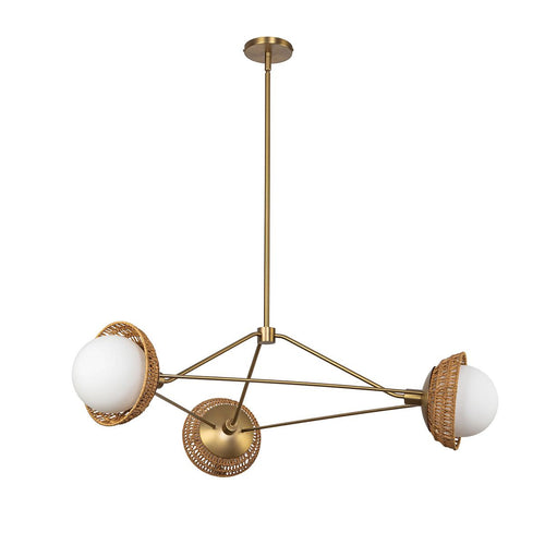 Pendelleuchte Deckenleuchte Modern Gebürstetes Gold 3x E14