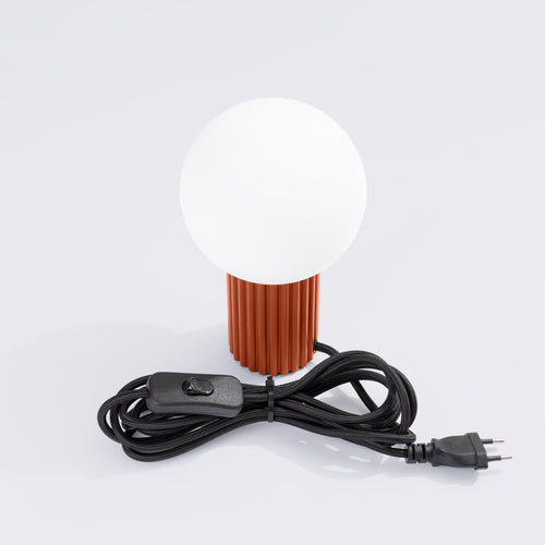 Sollux Lighting Tafellamp HALO rood ochra - 12x12x19cm