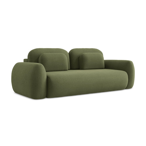 LaMiaSofa 3-zits slaapbank Ferretti - bouclé - groente - 266x121x95