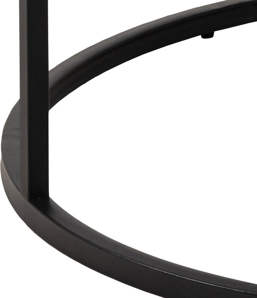 BRAM Salontafel Rivan - ø80 cm - Wit Marmer Look - vtwonen shop