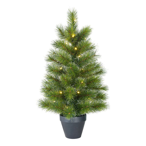 Black Box Trees Glendon Kunstkerstboom met Verlichting - Kerstboom H90 x Ø51 cm - Kunstboom in Pot - Groen