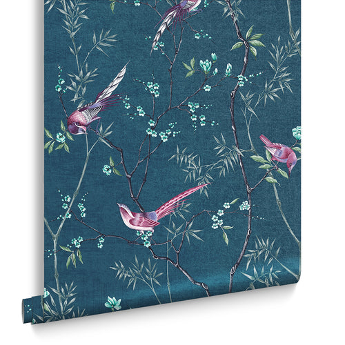 Graham & Brown Vliesbehang - Tori Teal - 10mx52cm - vtwonen shop