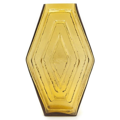 Brût Homeware vaas Infinite Hexagon - groot - amber - vtwonen shop