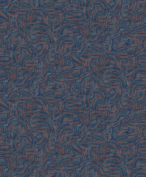 Masureel behang grafisch motief blauw - 53 cm x 10.05 m - 630030 - vtwonen shop