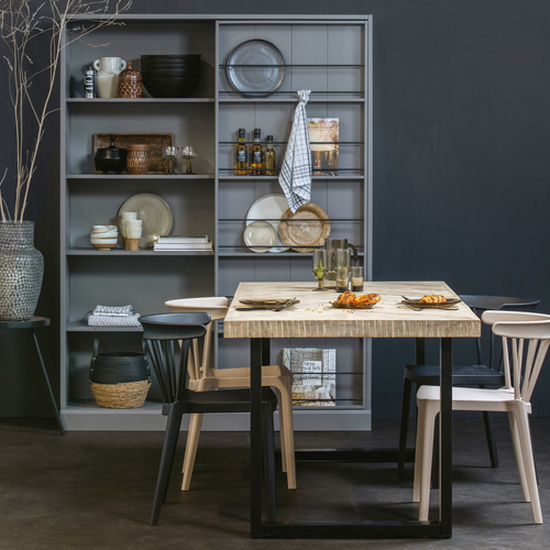 WOOOD tafel visgraat met u-poot Tablo - Mango - 75x200x90 - vtwonen shop