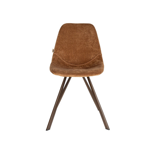 Dutchbone Franky Eetkamerstoelen Cognac - Set van 2