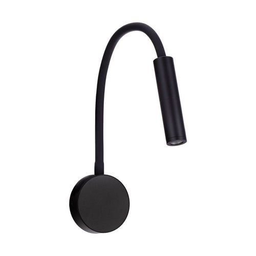 Nova Luce SONICA Leeslamp voor aan de muur, zandkleurig zwart, LED 6W 453lm 3000K IP44, aan/uit-schakelaar