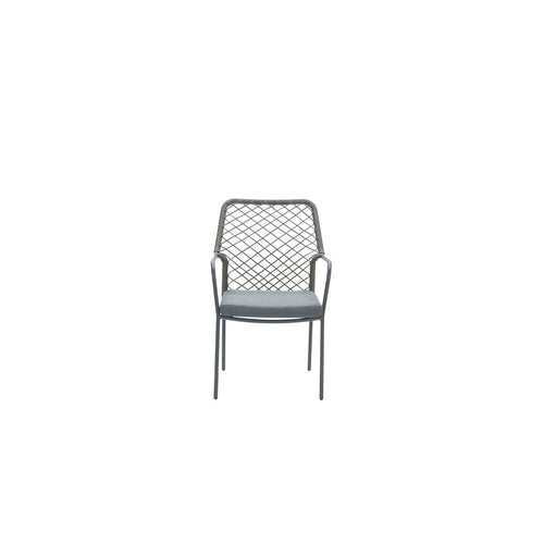Dido dining fauteuil - carbon black - rope mosgroen - mystic grey - vtwonen shop