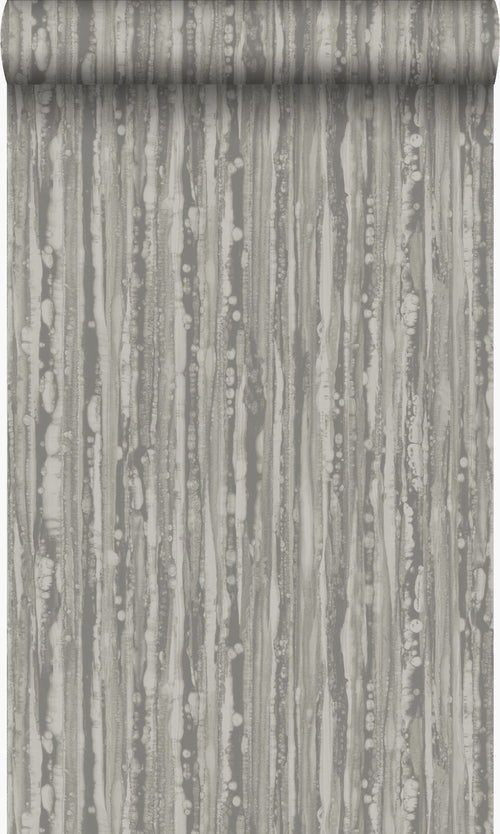 Origin Wallcoverings behang strepen bruin en glanzend goud - 53 cm x 10,05 m - 346640 - vtwonen shop