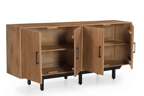 Giga Meubel Dressoir Jurre - Metaal/Mangohout - Naturel - 180cm - vtwonen shop