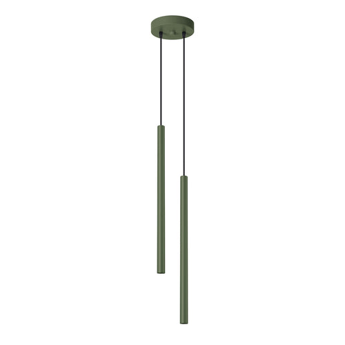 Sollux Lighting Hanglamp PASTELO 2 olijfgroen - 15x15x104cm