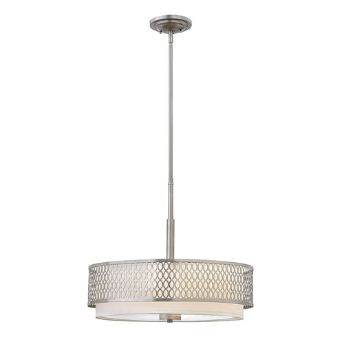 Jules Hinkley Fredrick Ramond 3-lichts hanglamp / Semi-flush geborsteld nikkel