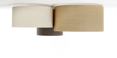 bpskoncept plafondlamp Trivo - crème stof - jute - Ø 50 cm