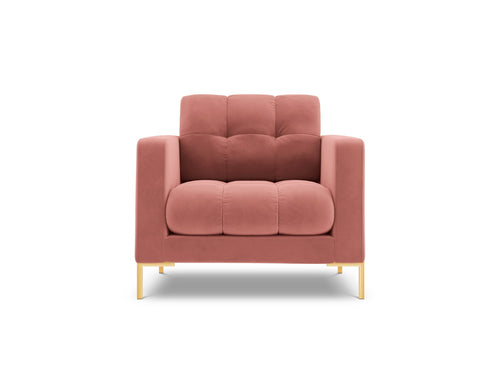 Cosmopolitan Design Fauteuil Bali flueel, roze - 96x87x75cm