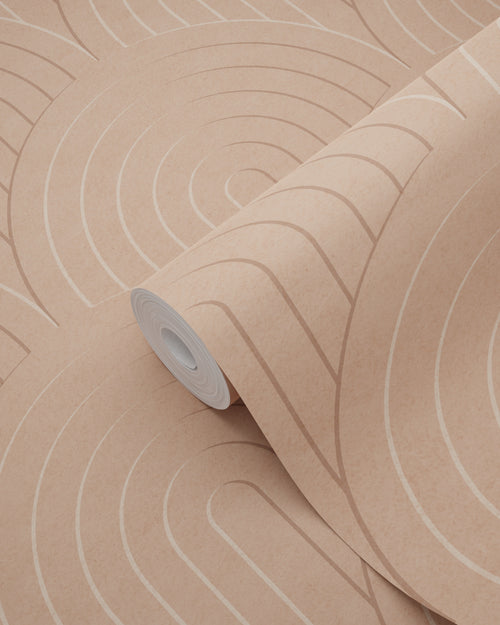 ESTAhome behang 3D-motief terracotta roze - 50 x 900 cm - 131110 - vtwonen shop