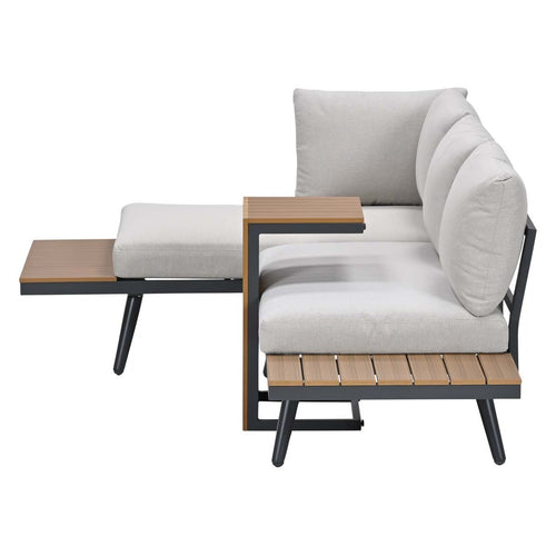 Garden Impressions loungeset Tibo 3-delig - donker grijs
