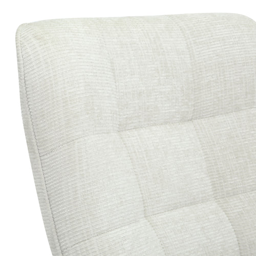 Livingfurn fauteuil Naomi Pearl - wit - stof