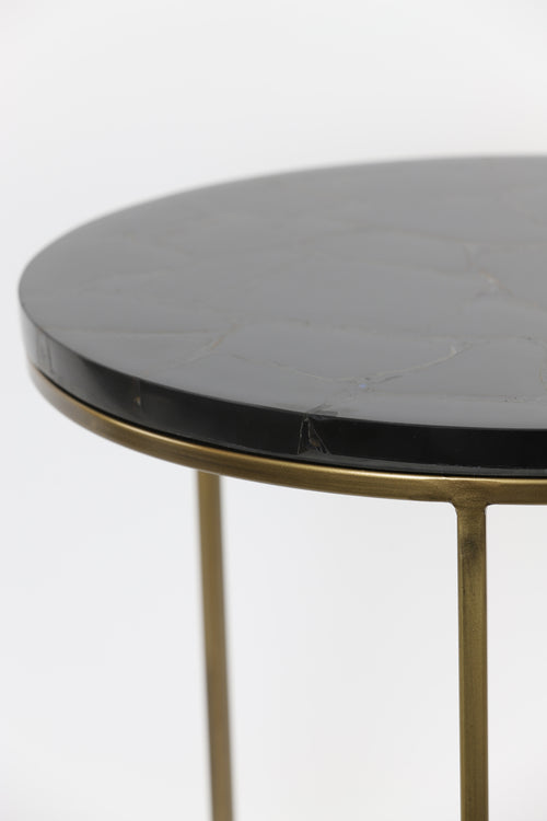 Light & Living bijzettafel SOBRINA - Ø50x52cm - zwart - Set van 2