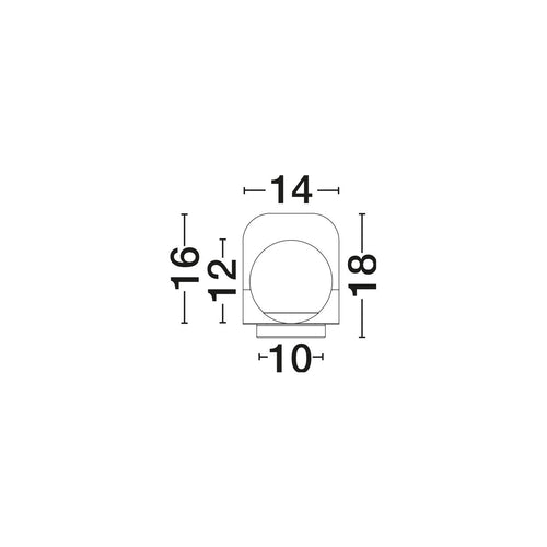Nova Luce KAMEN Bolvormige tafellamp van hout, zwart, opaal, E16 fitting, 1x5W, aan/uit-schakelaar.