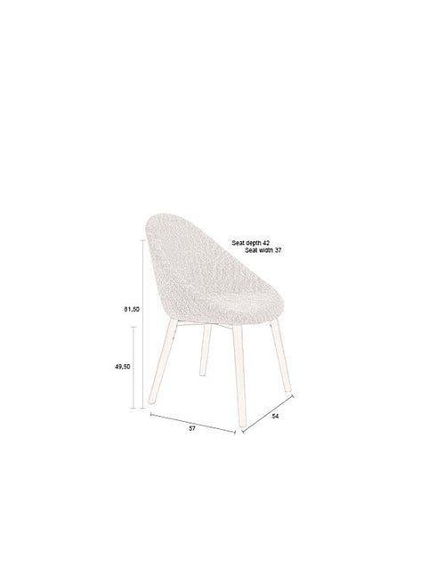 Dutchbone Fenna Eetkamerstoelen Beige - Set van 2 - vtwonen shop