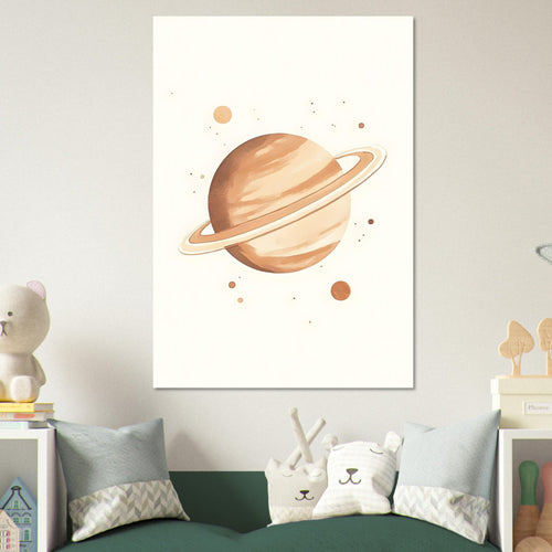 Artfulprints Poster Droomplaneet   - 50x70 cm - Bruin