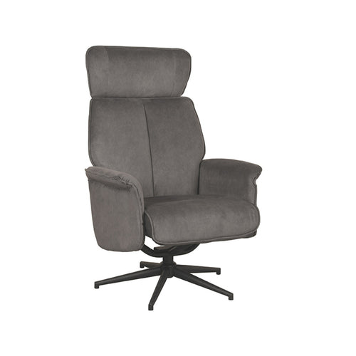 LABEL51 Relaxfauteuil Verdal - Antraciet - Draaibaar