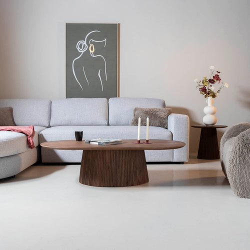Giga Meubel Salontafel Salvador - Donkerbruin Hout - 140x70x38cm