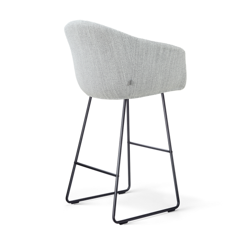 Nolon Nino-Otis Barkruk Grijs Melange - Zwart Onderstel - 75 Cm