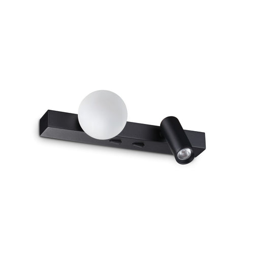 Ideal Lux PING PONG Leeswandlamp Zwart 3000K