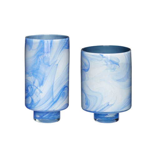 Hübsch vazen Cloud - glas - ø15xh18, ø17xh25cm
