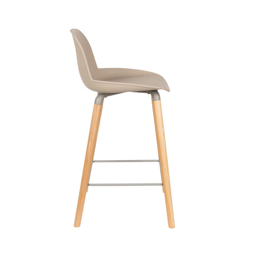 Zuiver Albert Kuip Barkrukken rugleuning 65 cm Taupe - Set van 2