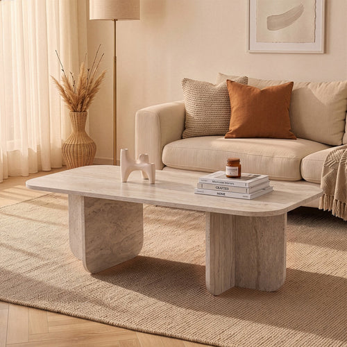 Calicosy - BECAJ Rechthoekige salontafel - Eiken - 60x120x41,4 cm
