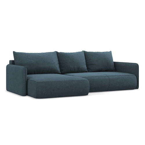 LaMiaSofa hoekbank links Palermo - textuurstof - jeans - 240x148x86