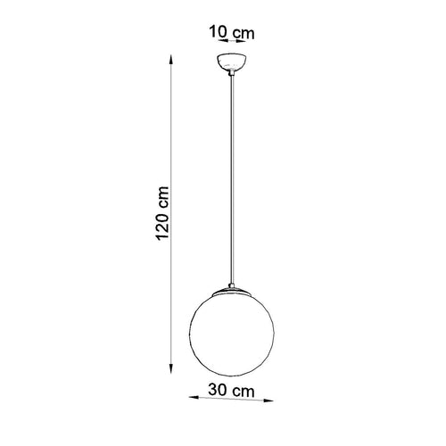 Sollux Lighting Hanglamp UGO 30 bordeaux - 30x30x120cm