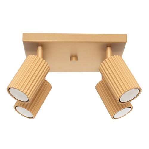 Sollux Lighting Plafondlamp KARBON 4 goud - 25x25x16,5cm