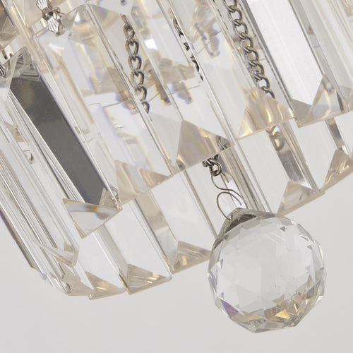 Empire 6-lichts plafondlamp, chroom en helder glas, IP44
